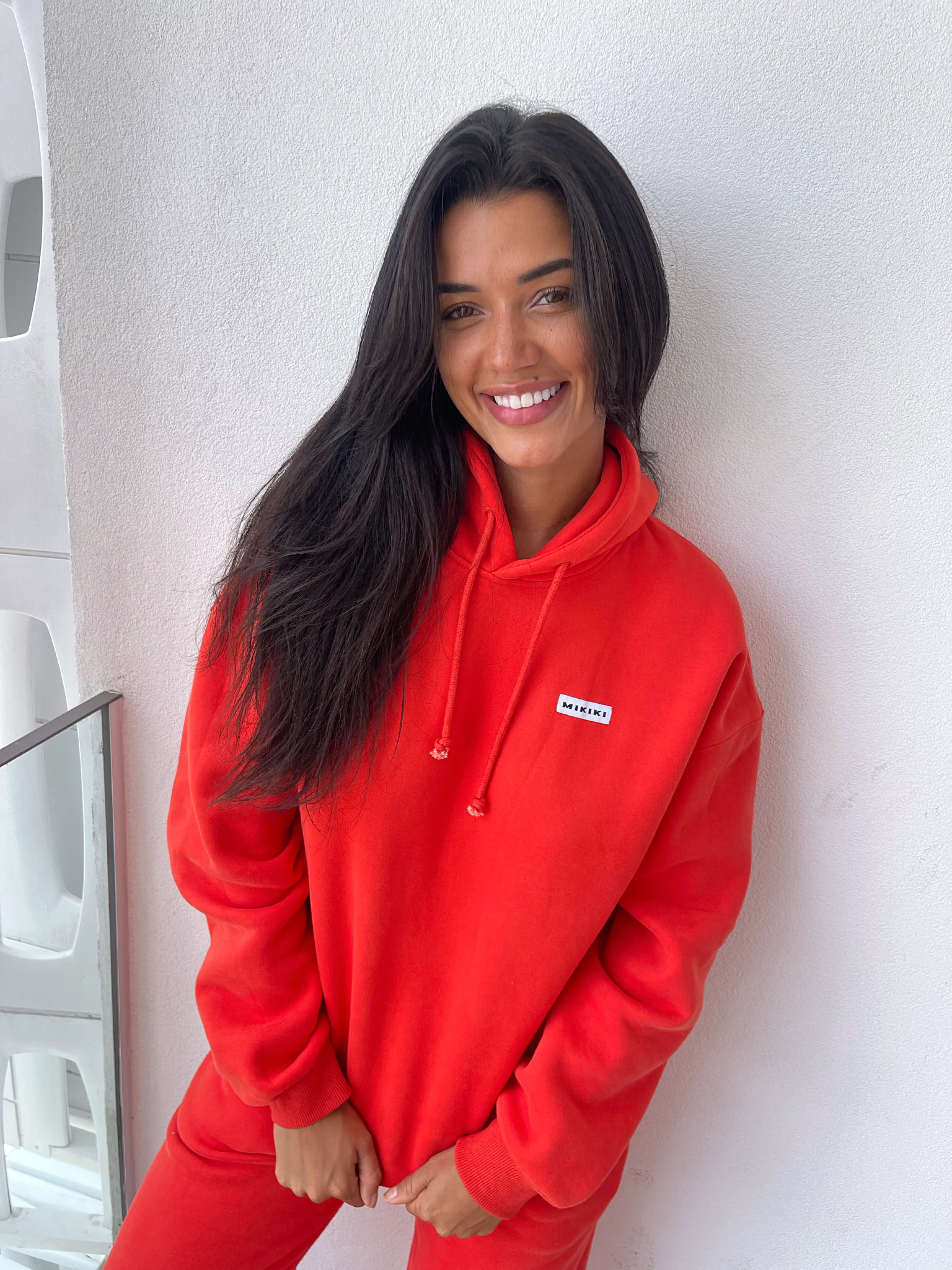 NEW: M I K I K I Label Hoodie - Red - Image 4
